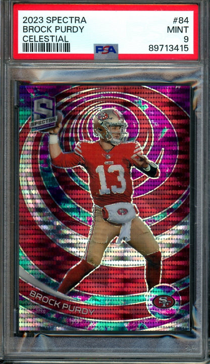 2023 Panini Spectra Brock Purdy Celestial 84 /99 PSA 9 49ers - Trading Card Market