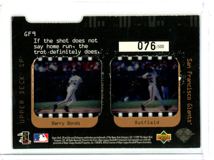 1997 Upper Deck SP Barry Bonds Game Film Die-Cut /500 Giants - Trading Card Market