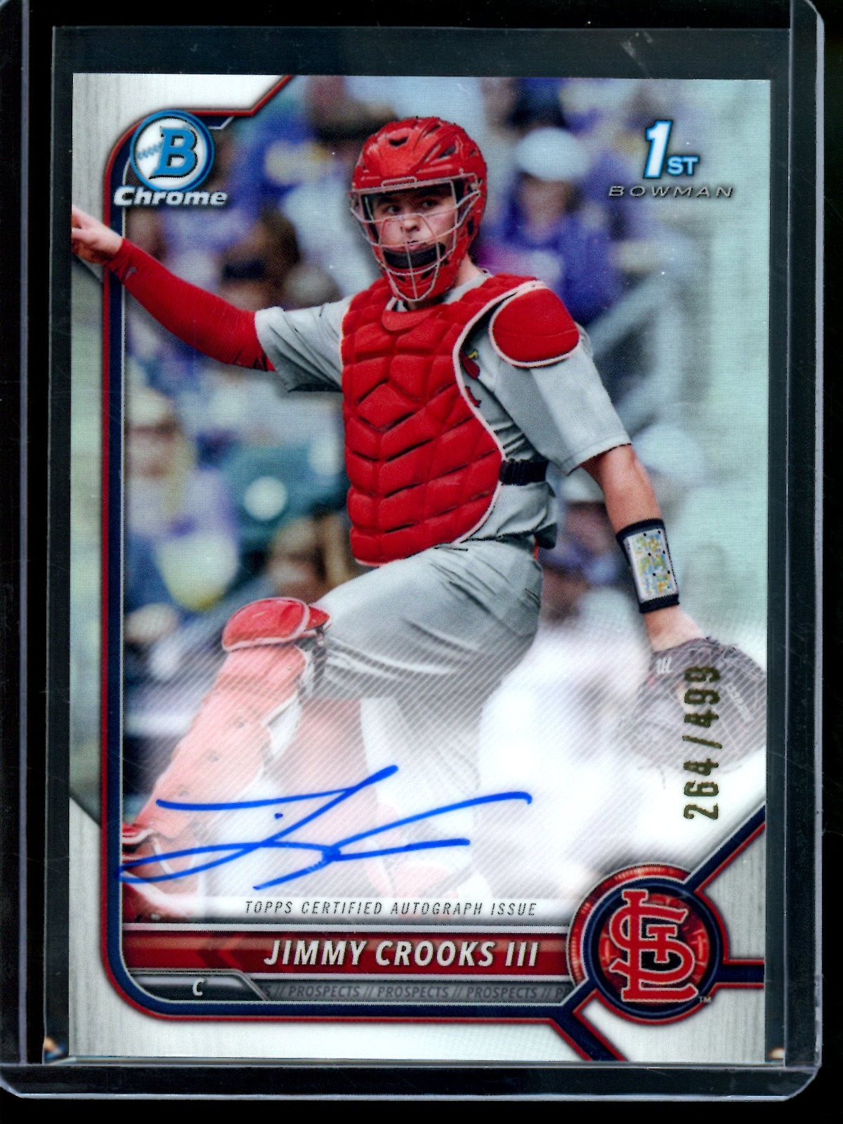 2022 Bowman Chrome Jimmy Crooks III 1st Refractor Autograph Cardinals - Trading Card Market