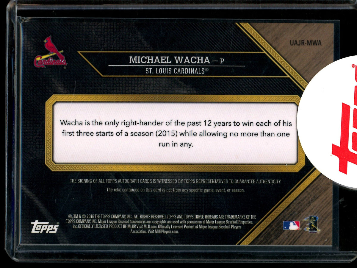 2016 Topps Triple Threads Michael Wacha Patch Autograph Black /25 Cardinals - Trading Card Market