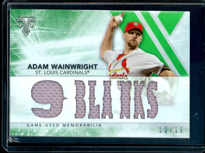 2015 Topps Triple Threads Adam Wainwright Green Relic /18 Cardinals - Trading Card Market