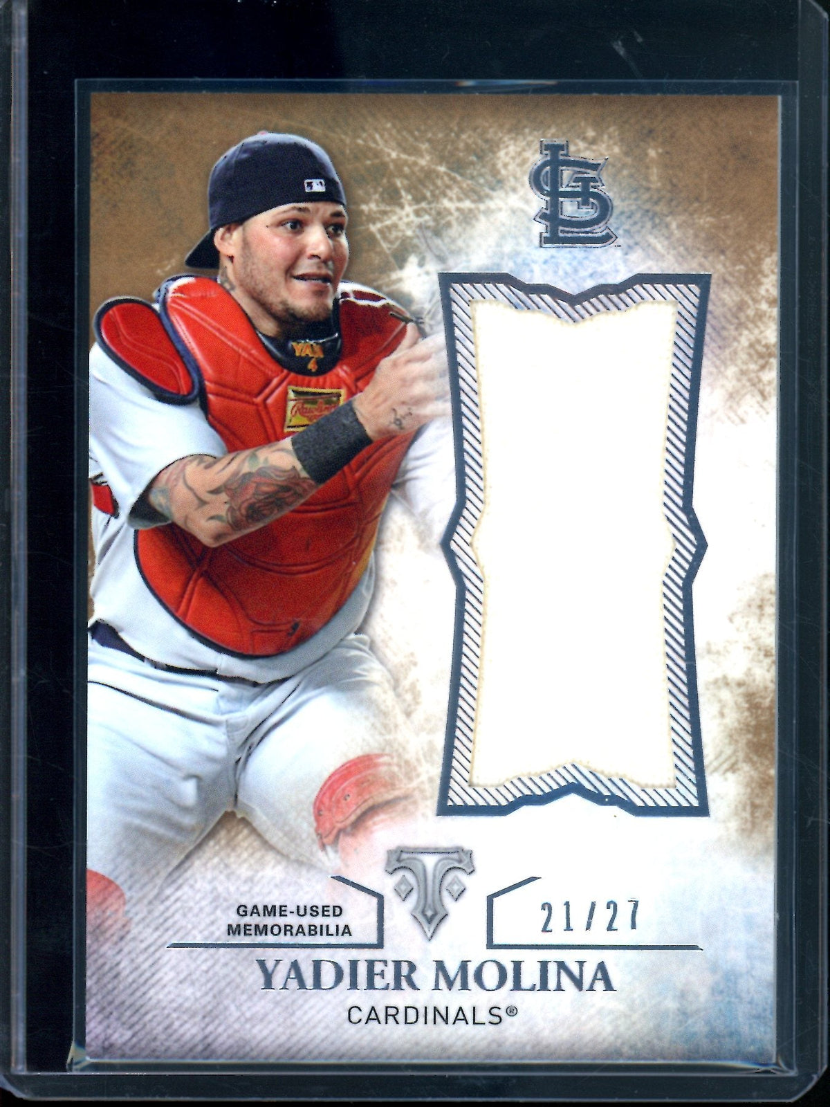 2015 Topps Triple Threads Yadier Molina Jumbo Relic /27 Cardinals - Trading Card Market