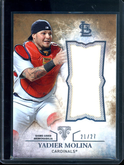 2015 Topps Triple Threads Yadier Molina Jumbo Relic /27 Cardinals - Trading Card Market