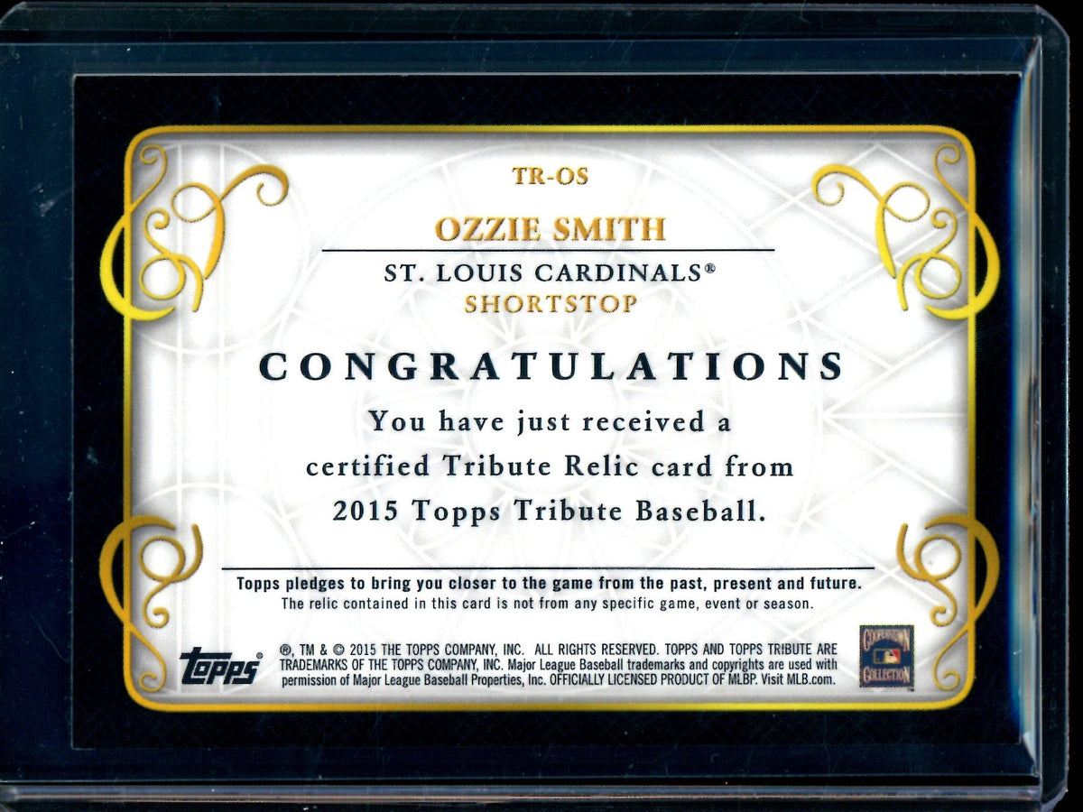 2015 Topps Tribute Ozzie Smith Jersey Relic /75 Cardinals - Trading Card Market