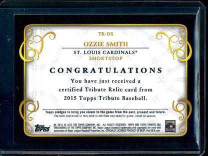 2015 Topps Tribute Ozzie Smith Jersey Relic /75 Cardinals - Trading Card Market