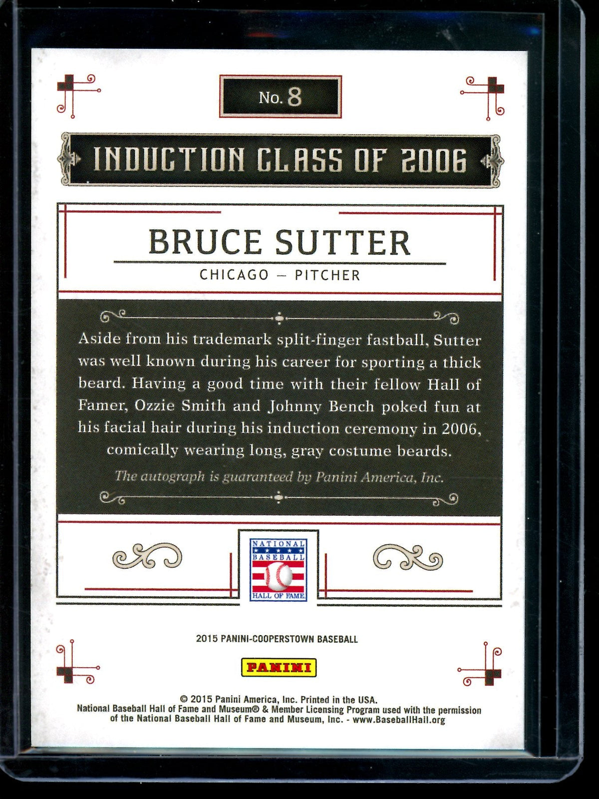 2015 Panini Cooperstown Bruce Sutter Autograph Cardinals - Trading Card Market