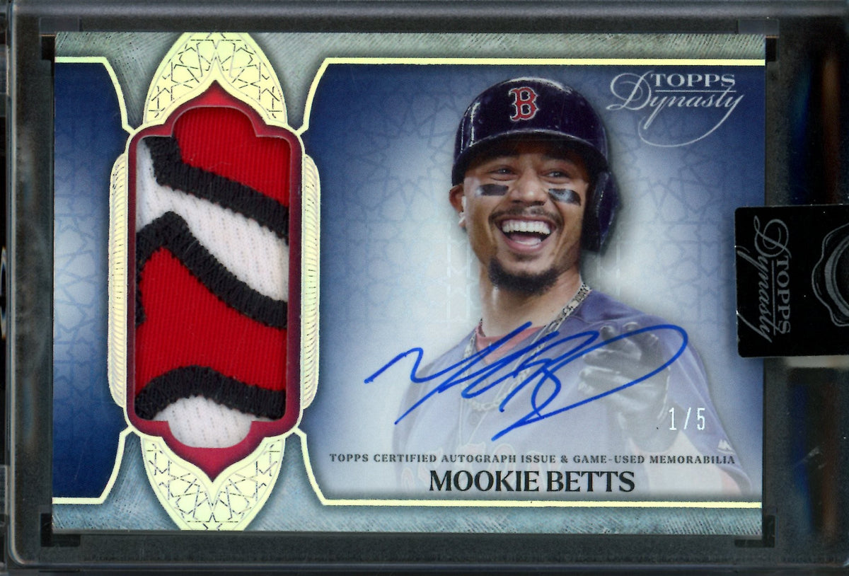 2025 Topps Dynasty Mookie Betts Dynastic Decoration /5 AL Batting Champion Patch Autograph Red Sox - Trading Card Market