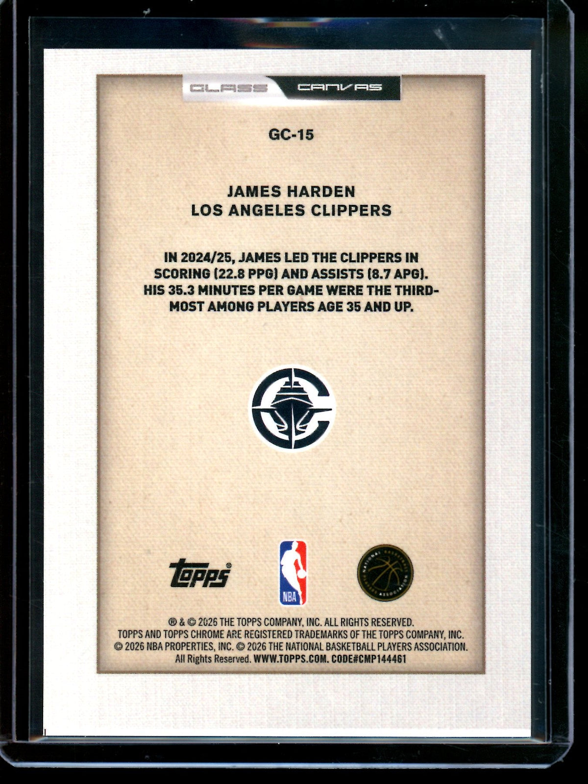 2026 Topps Chrome James Harden Glass Canvas SSP Clippers - Trading Card Market