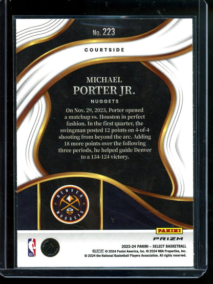 2023 Panini Select Michael Porter Jr. Zebra SSP Courtside Nuggets - Trading Card Market