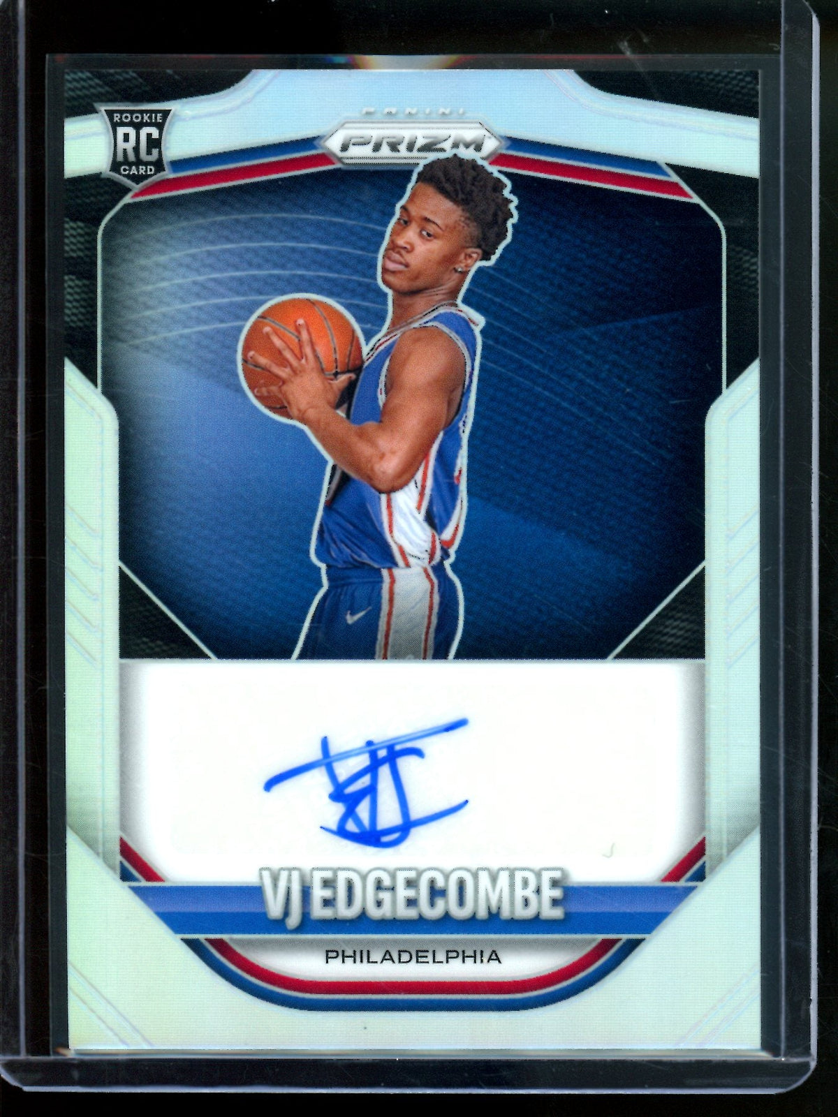 2025 Panini Prizm VJ Edgecombe Silver Rookie Autograph 76ers - Trading Card Market