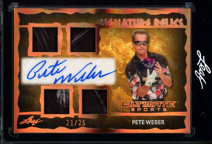 2026 Leaf Ultimate Pete Weber Signature Relics Quad /25 - Trading Card Market