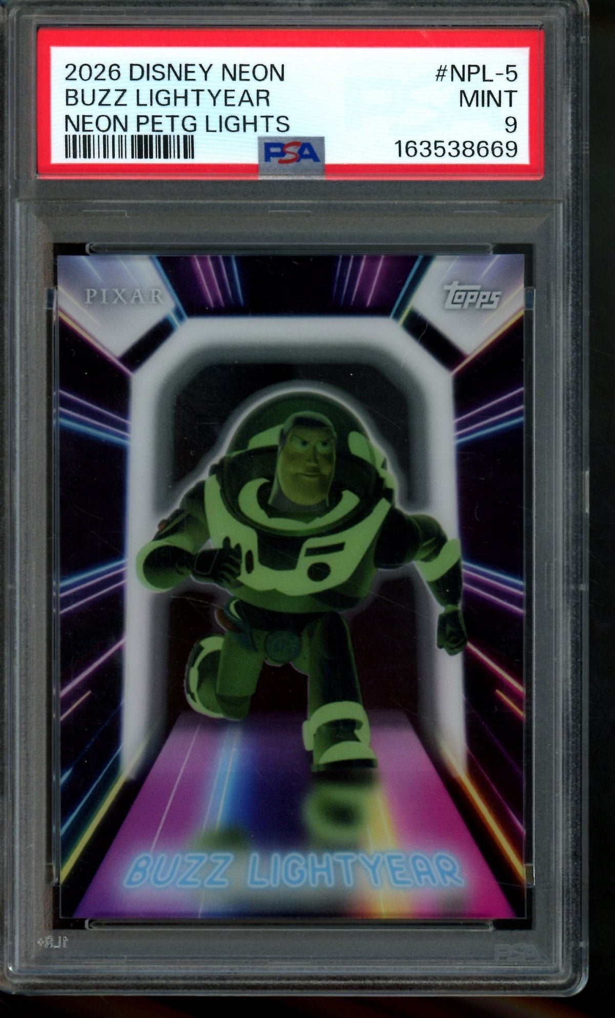 2026 Topps Neon Buzz Lightyear PETG Lights NPL-5 PSA 9 - Trading Card Market