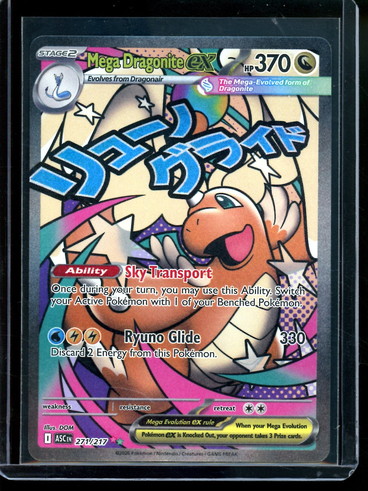 2026 Pokemon Ascended Heroes Mega Dragonite EX 271/217 Missing Ink Error - Trading Card Market