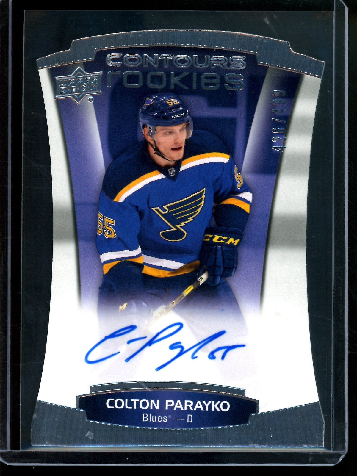 2015 Upper Deck Contours Colton Parayko Rookie Autograph /499 Blues - Trading Card Market