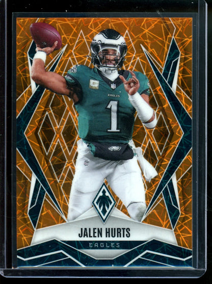 2025 Panini Phoenix Jalen Hurts Orange Lazer 35 Eagles - Trading Card Market