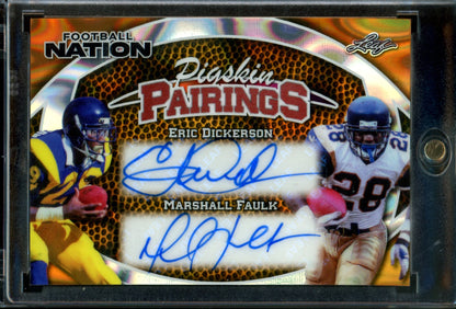 2025 Leaf Football Nation Eric Dickerson / Marshall Faulk Dual 1/1 Pigskin Pairings Rams - Trading Card Market
