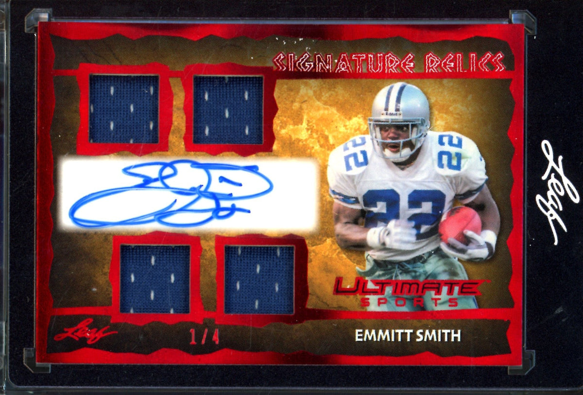2026 Leaf Ultimate Emmitt Smith Quad Relic Autograph /4 Cowboys - Trading Card Market