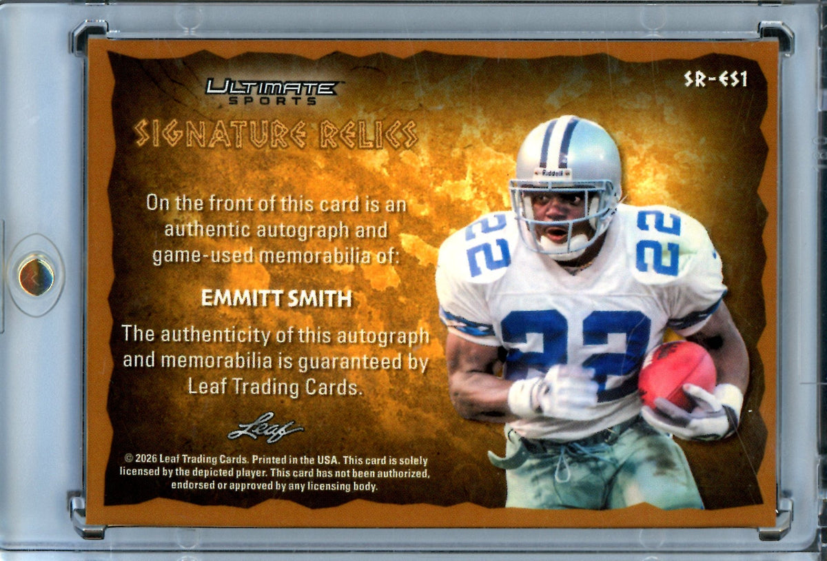 2026 Leaf Ultimate Emmitt Smith Quad Relic Autograph /4 Cowboys - Trading Card Market