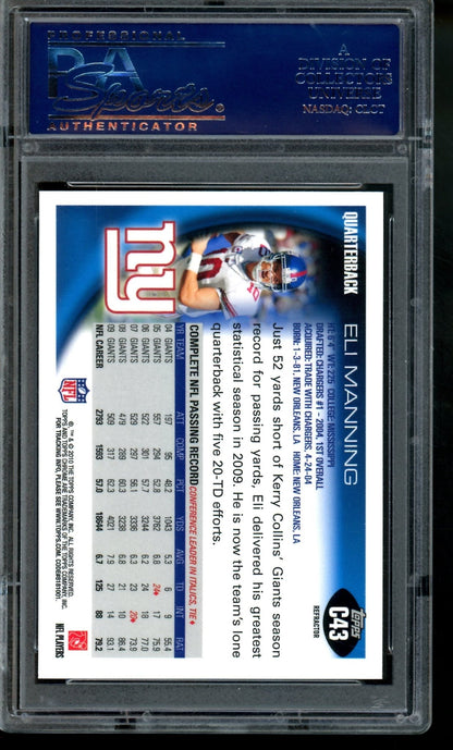 2010 Topps Chrome Eli Manning Refractor C43 PSA 9 Giants - Trading Card Market