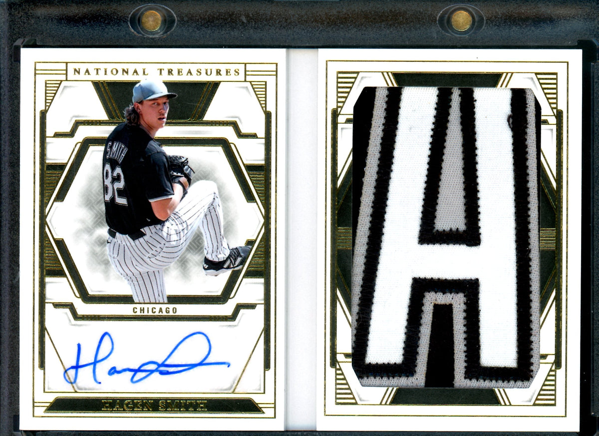 2025 Panini National Treasures Hagen Smith Jumbo Material Autograph Booklet /35 White Sox