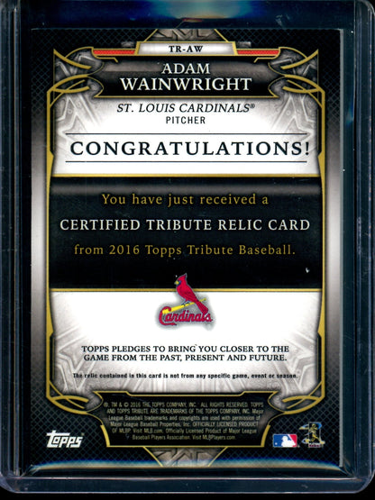 2016 Topps Tribute Adam Wainwright Jersey Relic Orange /25 Cardinals