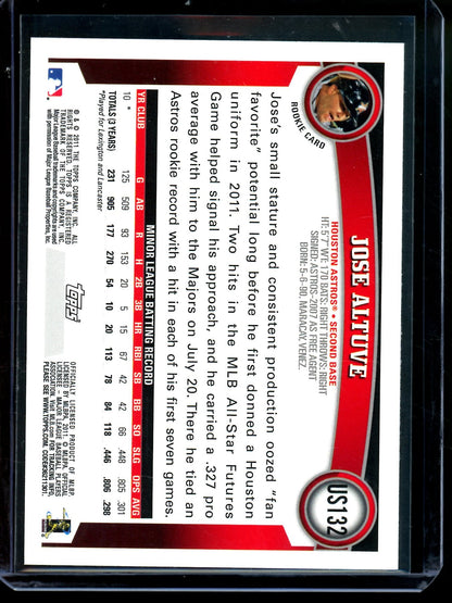 2011 Topps Flagship Jose Altuve Rookie Card #US132 Astros