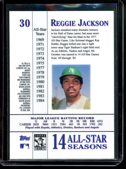 2003 Topps Tribute Reggie Jackson Error Card #30 Athletics