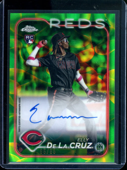 2024 Topps Chrome Elly De La Cruz Lava Lamp Rookie Autograph /85 Reds - Trading Card Market