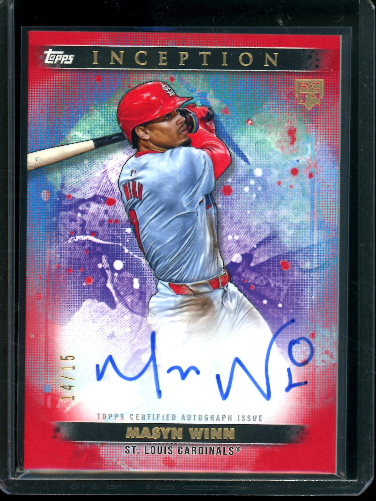 2024 Topps Inception Masyn Winn Rookie Autograph Red /15 Cardinals