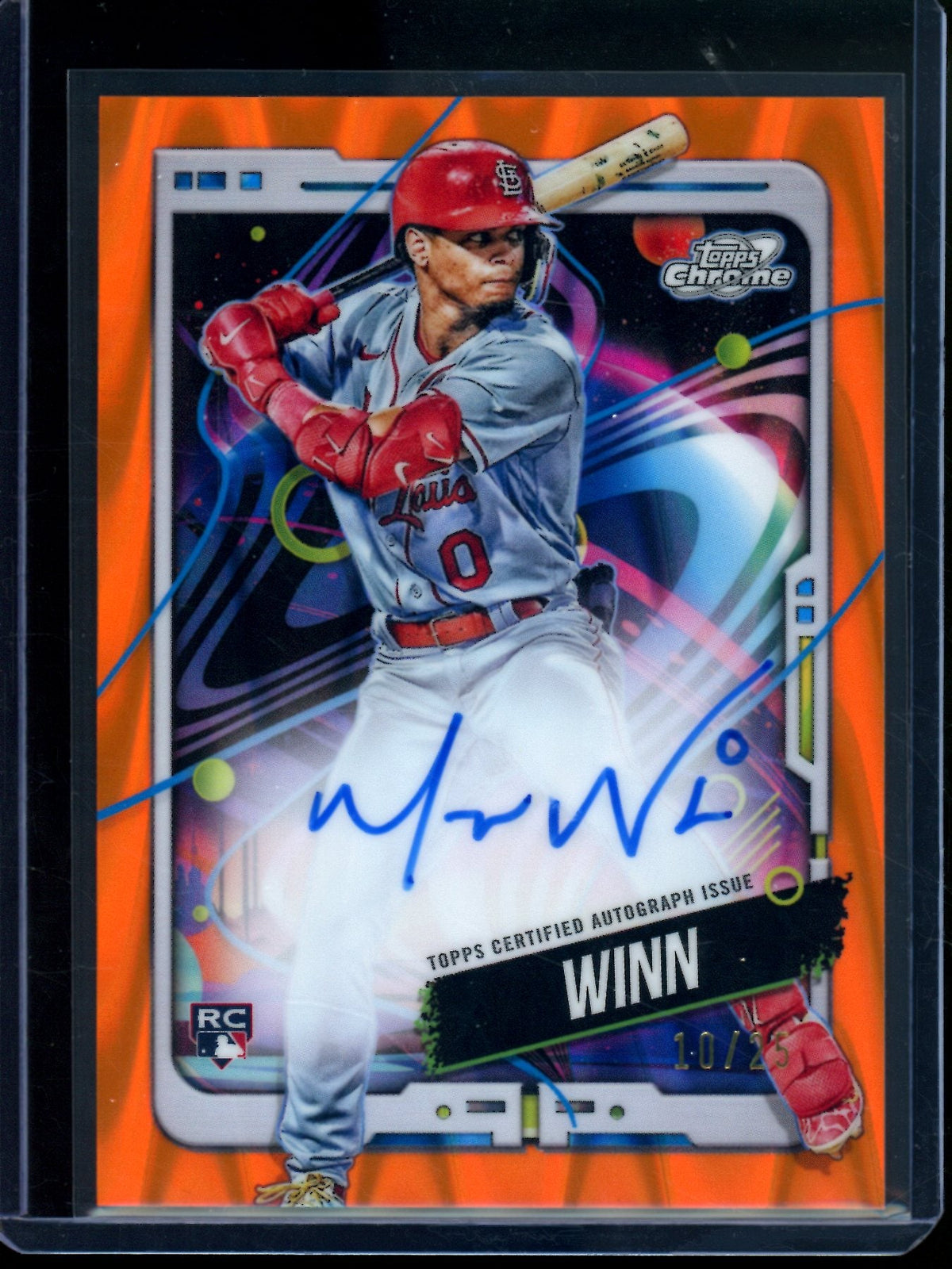 2024 Topps Cosmic Chrome Masyn Winn Orange Raywave Rookie Autograph /25 Cardinals