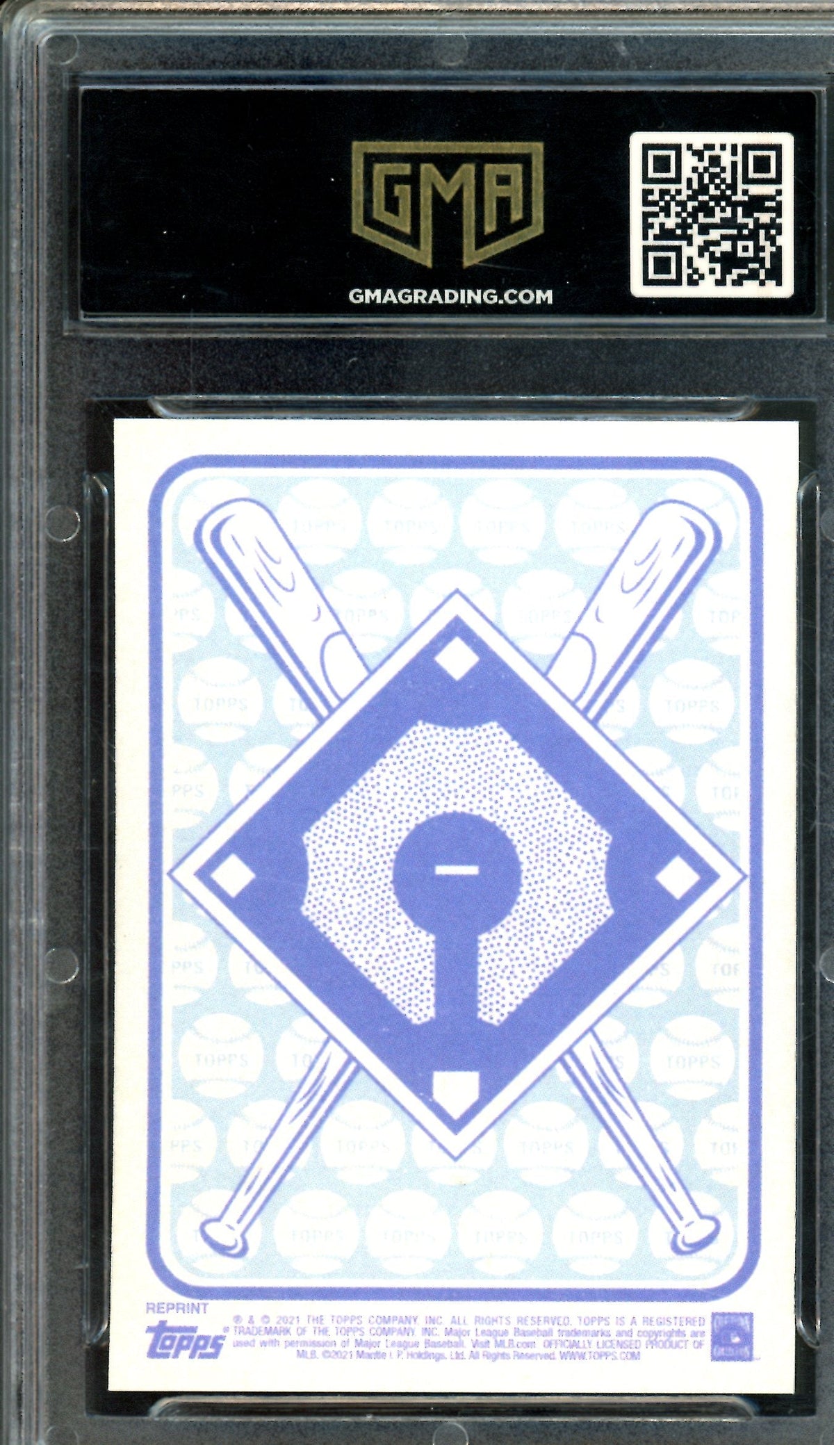 2021 Topps Mantle Collection Mickey Mantle 1968 Reprint Gold /50 GMA 10 Yankees