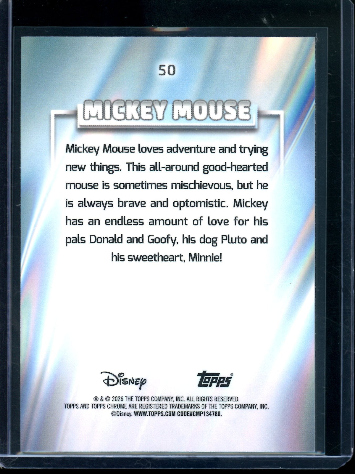 2026 Topps Chrome Mickey Mouse Hyper Refractor #50