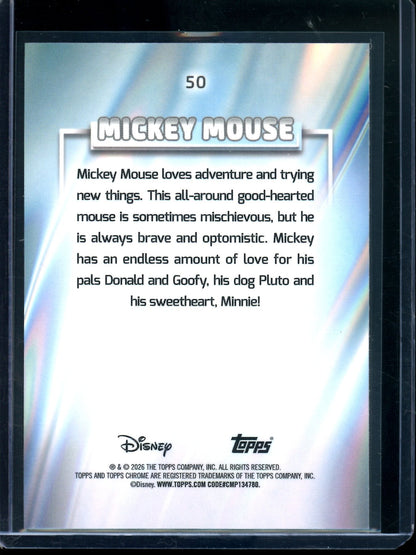 2026 Topps Chrome Mickey Mouse Hyper Refractor #50