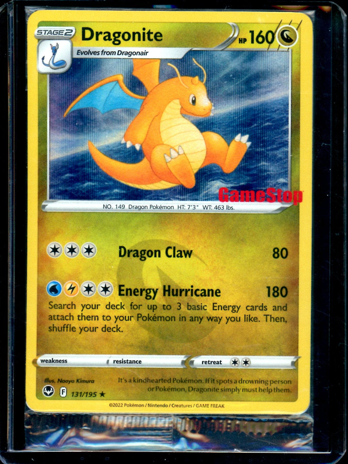 2022 Pokemon Gamestop Dragonite Sealed 131/195 Promo