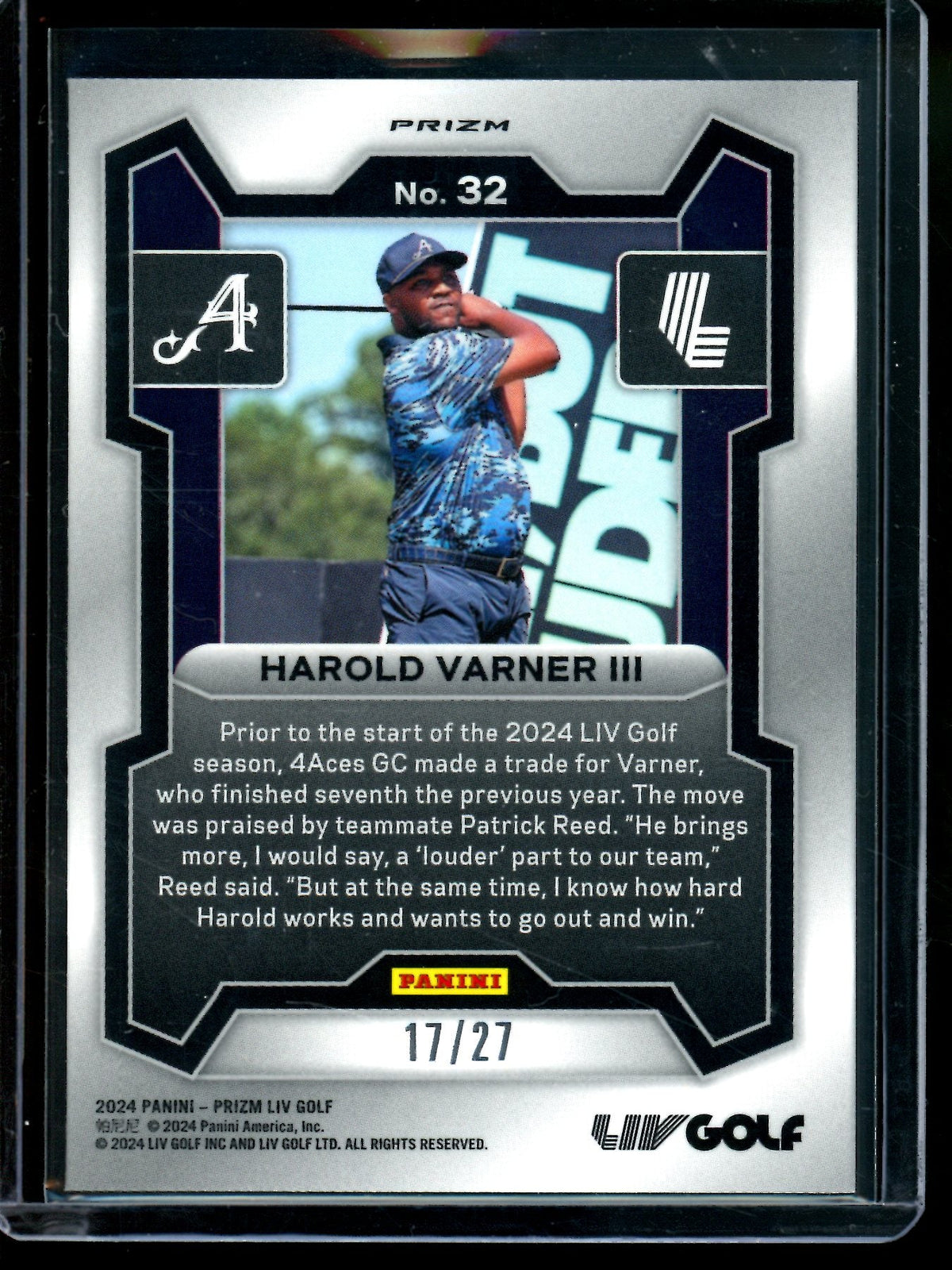 2024 Panini Prizm Harold Varner III Blossom /27 LIV - Trading Card Market