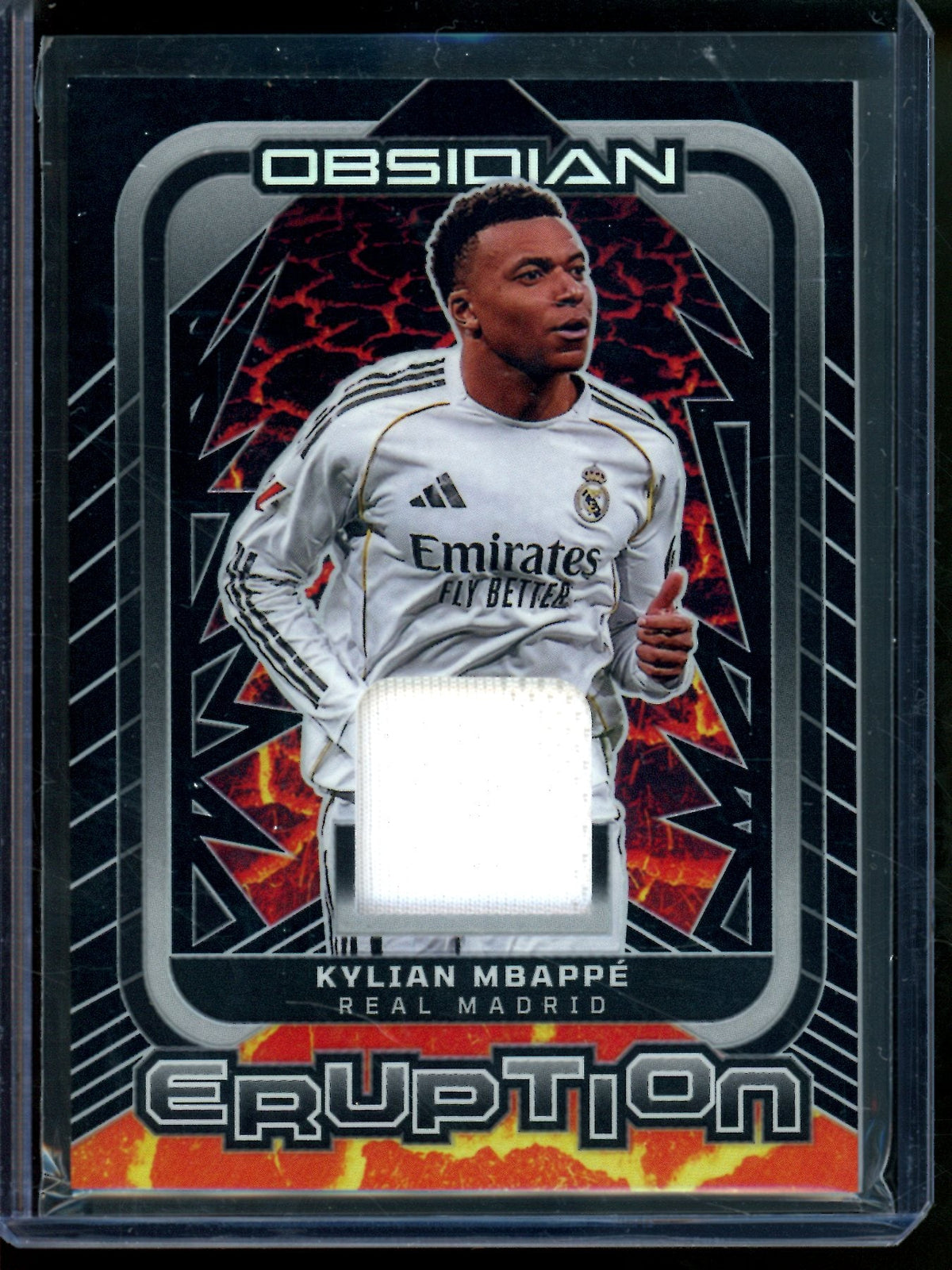 2025 Panini Obsidian Kylian Mbappe Eruption Jersey Relic /199 Real Madrid