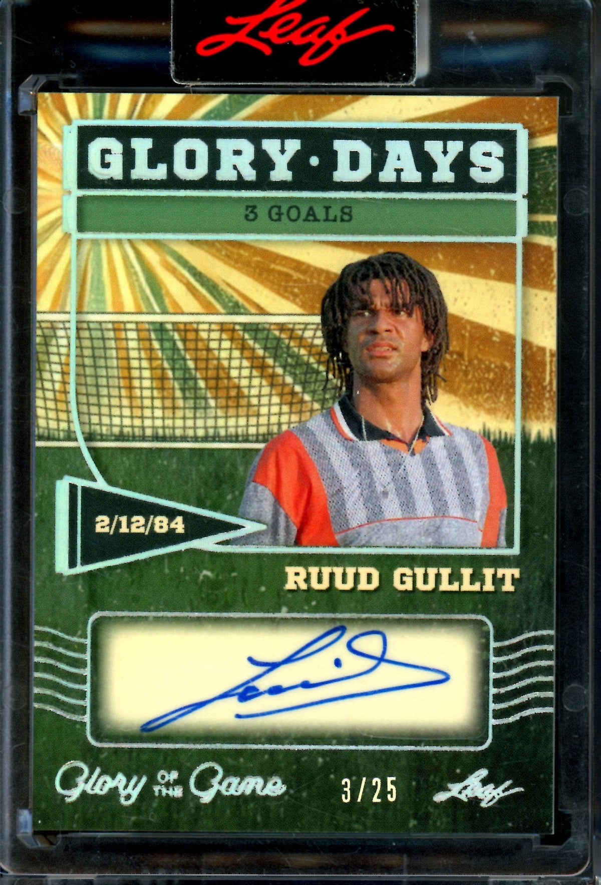 2026 Leaf Glory of the Game Ruud Gullit Glory Days Autograph /25 Netherlands