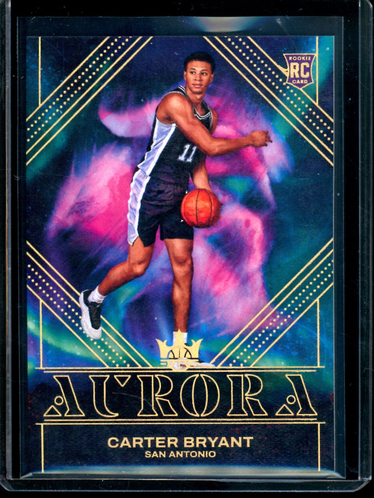 2025 Panini Court Kings Carter Bryant Aurora Case Hit Rookie Spurs