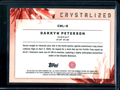 2025 Bowman U Chrome Darryn Peterson Crystallized Case Hit Kansas