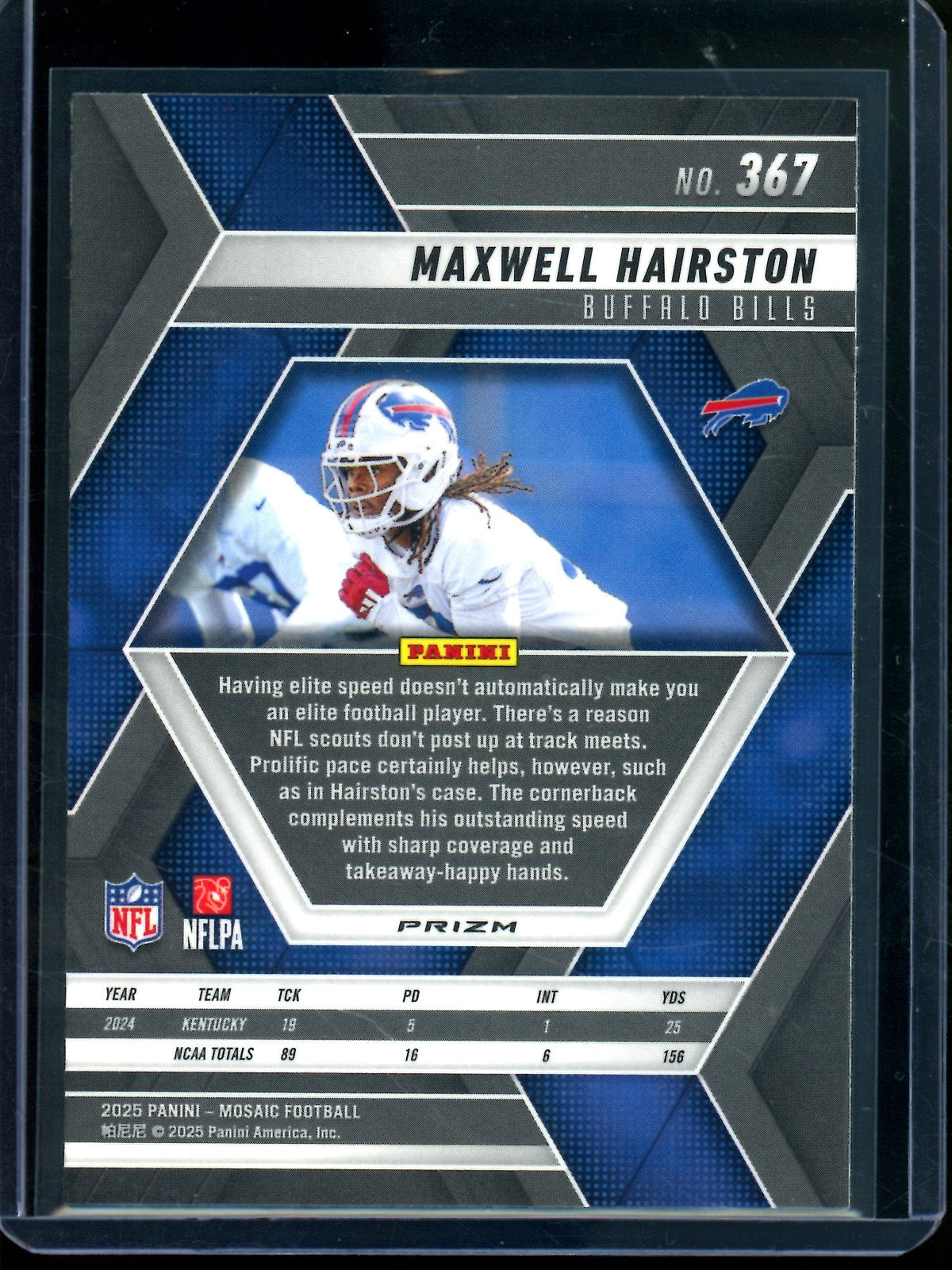 2025 Panini Mosaic Maxwell Hairston Honeycomb SP Rookie Bills