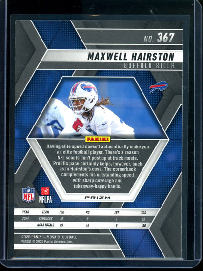 2025 Panini Mosaic Maxwell Hairston Honeycomb SP Rookie Bills