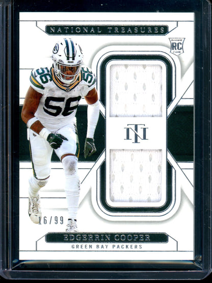 2024 Panini National Treasures Edgerrin Cooper Dual Rookie Patch /99 Packers