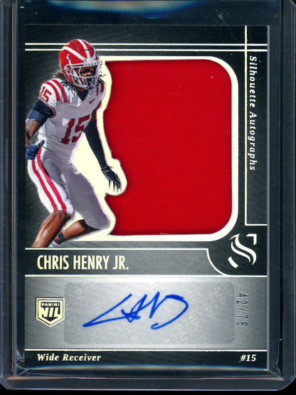 2025 Panini Silhouette Chris Henry Jr Patch Autograph /75