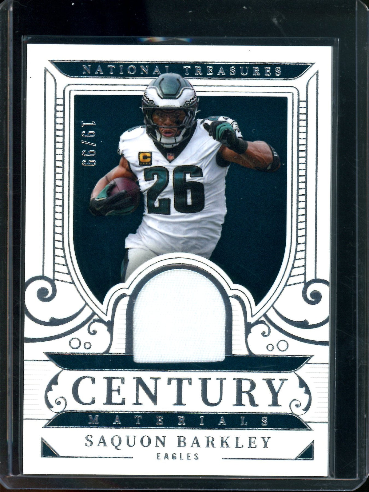 2025 Panini National Treasures Saquon Barkley Century Materials Relic /99 Eagles