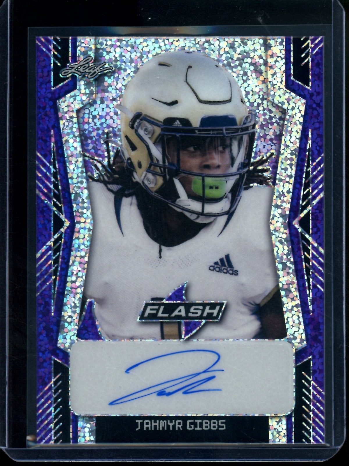 2022 Leaf Flash Jahmyr Gibbs Purple Speckle Autograph /20 Lions