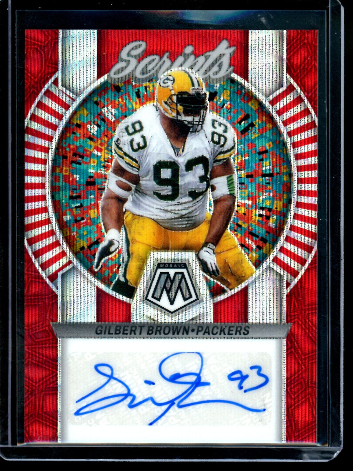 2023 Panini Mosaic Gilbert Brown Scripts Autograph /10 Packers