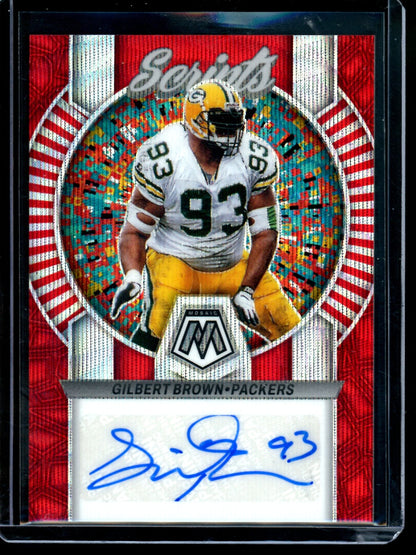 2023 Panini Mosaic Gilbert Brown Scripts Autograph /10 Packers