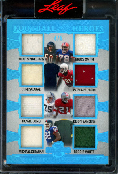 2026 Leaf Spectacular Singletary / Smith / Seau / Peterson 8-Jersey Relic /5