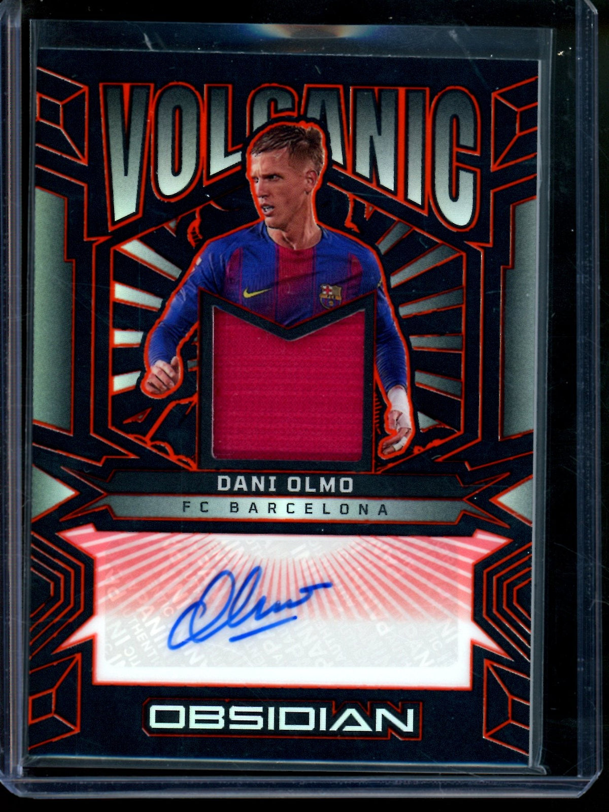 2025/26 Panini Obsidian Dani Olmo Volcanic Relic Autograph /99 Barcelona