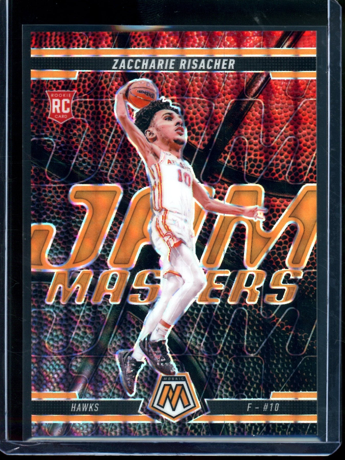 2025/26 Panini Mosaic Zaccharie Risacher Rookie Jam Masters Orange /25 Hawks